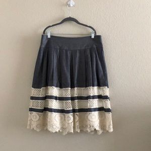 Lacey Flowy Midi Skirt